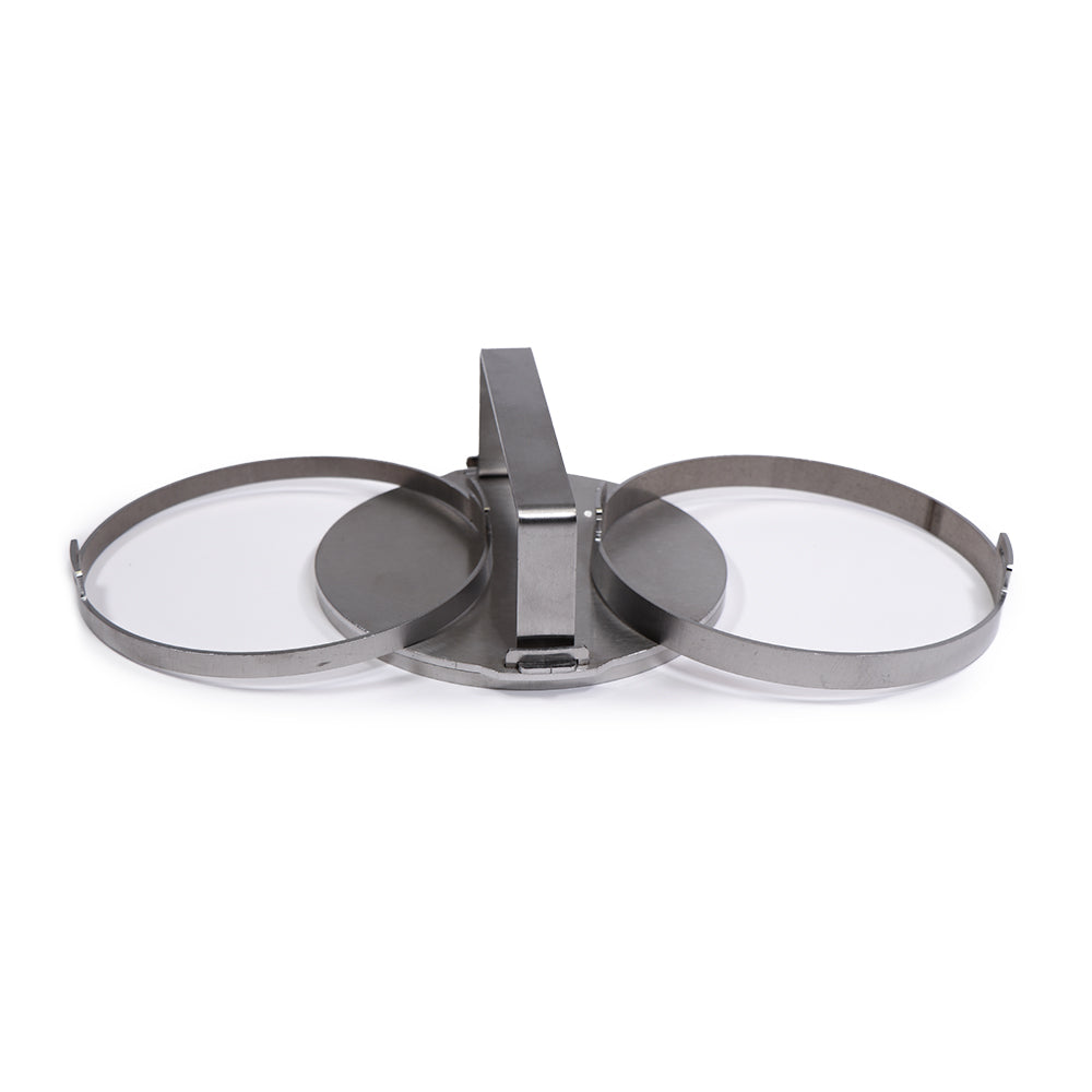 Craycort Burger Patty Smasher, Adjustable Stainless Steel Patty Press with 3 Ring Inserts for Smashburgers