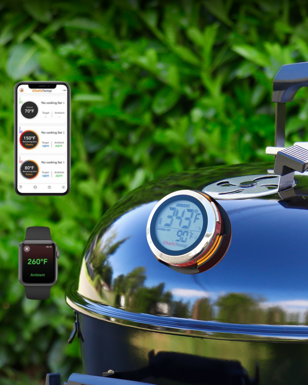 ChefsTemp ProTemp S1 Patented Smart Grill Gauge Thermometer Hub