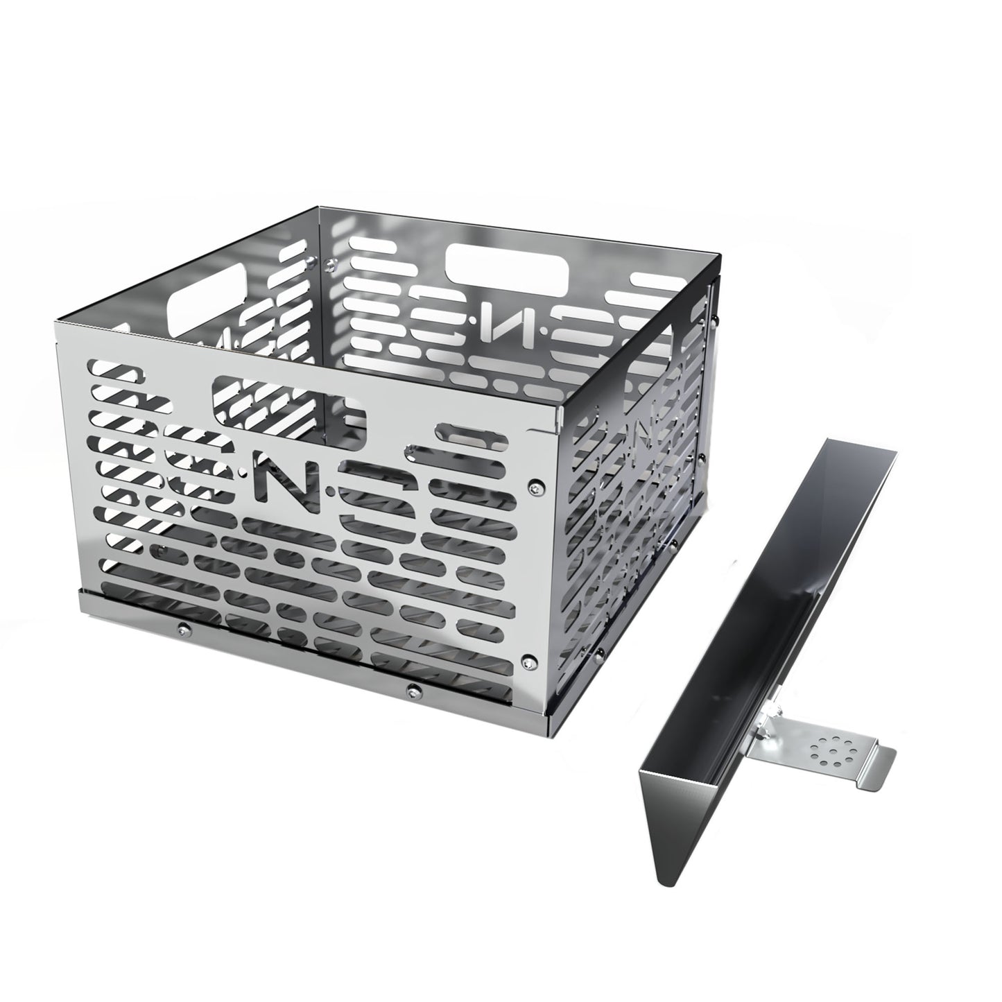 Slow 'N Sear Offset Smoker Charcoal Basket + Water Wall - Moveable Grill Water Reservoir Pan