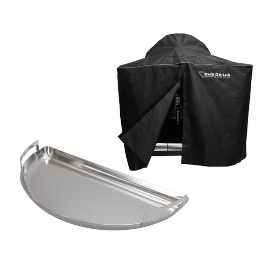 SnS Grills Protect & Cook Bundle — MasterKettle Cover + Drip 'N Griddle Pan