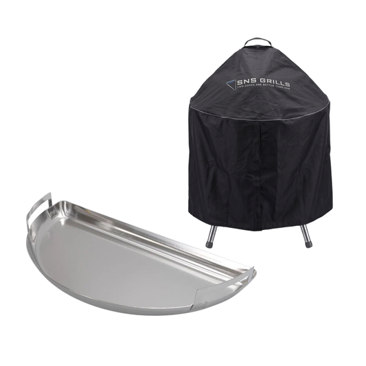 SnS Grills Protect & Cook Bundle — Kettle Cover + Drip 'N Griddle Pan
