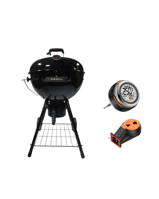 Slow ‘N Sear® Black Edition Kettle + ChefsTemp Ultimate BBQ Bundle