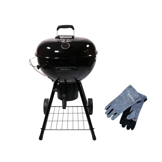 SNS Grills Black Edition 22" Kettle is On Sale + FREE Heat-Resistant Gloves