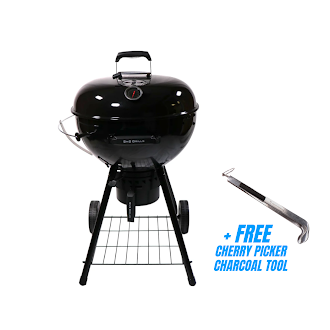 SNS Grills Black Edition 22" Kettle is On Sale + FREE Locking Cherry Picker